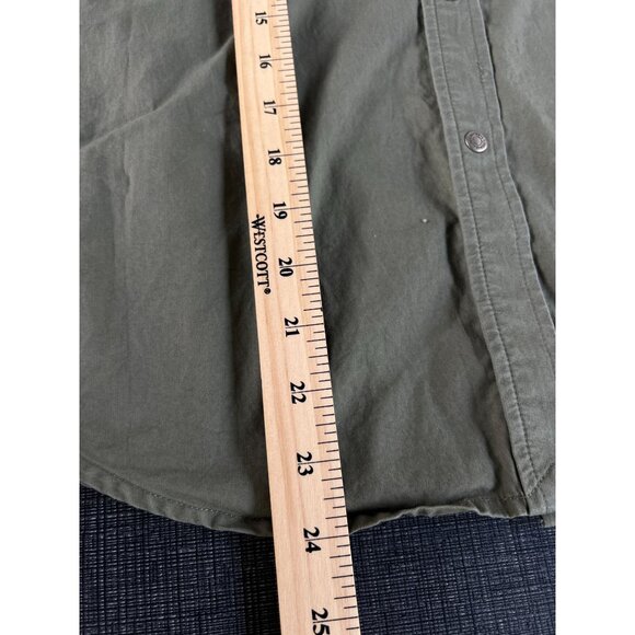 Ralph Lauren Woman P/S Safari Shirt 100% Cotton Button Down Beige Khaki Pockets - Picture 9 of 9